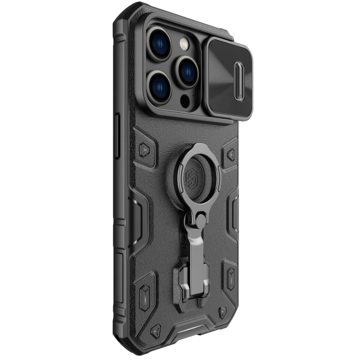 Nillkin CamShield Armor Pro Magnetic Case etui iPhone 14 Pro magnetyczny pokrowiec MagSafe z osłoną na aparat czarne