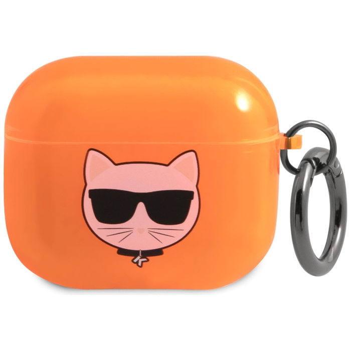Etui KARL LAGERFELD Apple AirPods 3 Choupette Pomarańczowy Case