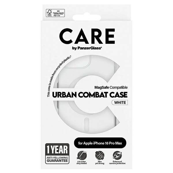 Etui CARE by PanzerGlass Flagship Case iPhone 16 Pro Max 6,9" biały/white MagSafe 1340