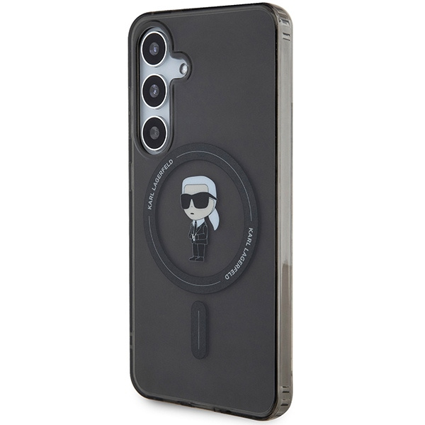 Etui Karl Lagerfeld KLHMS24SHFCKNOK S24 S921 czarny/black hardcase IML Ikonik MagSafe Case