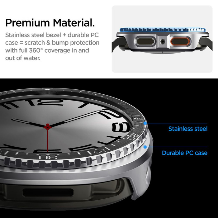 ETUI SPIGEN SAMSUNG GALAXY WATCH 8 (44 MM) BEZEL TUNE PRO DIVER RAMKA BLACK