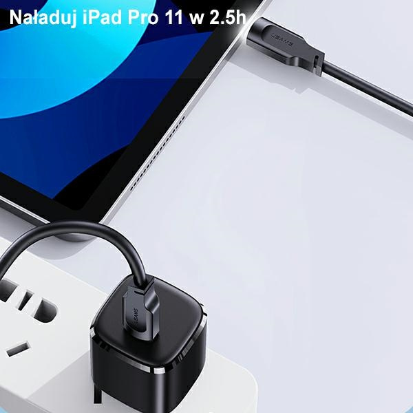 USAMS Kabel USB-C na USB-C PD Fast Charging 1,2m 100W Lithe Series czarny/black SJ567USB01(US-SJ567)
