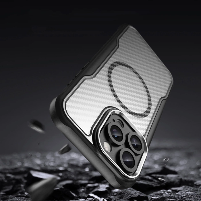 Etui silikonowe Leading Series MagSafe do iPhone 16 Pro - czarne