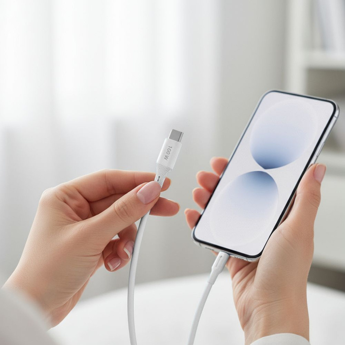 Kabel USB C do USB C Forcell F-Energy QC4.0 PD 3A 60W Silicone 1 m C344 biały