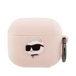Karl Lagerfeld KLA3RUNCHP AirPods 3 cover różowy/pink Silicone Choupette Head 3D