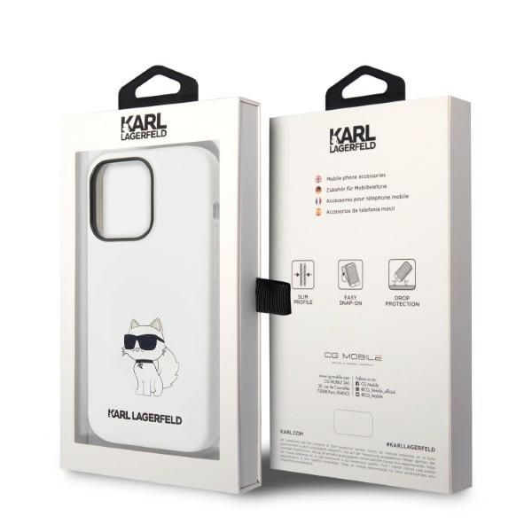 Etui Karl Lagerfeld Klhmp14lsnchbch Iphone 14 Pro 6,1" Hardcase Biały/white Silicone Choupette Magsafe Case