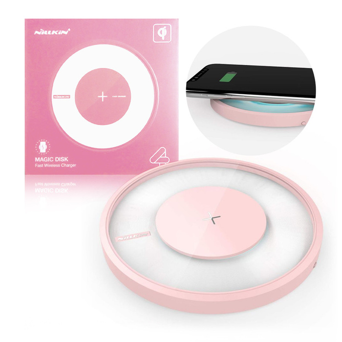 Nillkin ładowarka indukcyjna bezprzewodowa MAGIC DISK 4 MC017 różowa