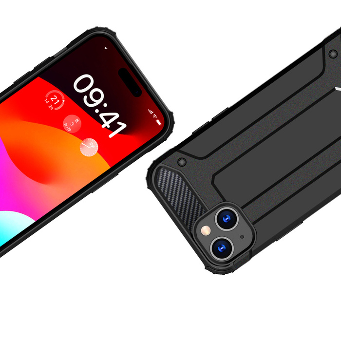 Etui Pancerne etui do iPhone 15 Plus Hybrid Armor - czarne Case
