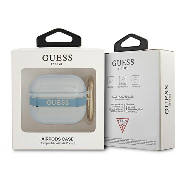 Etui GUESS Apple AirPods 3 Cover Strap Collection Niebieski Case