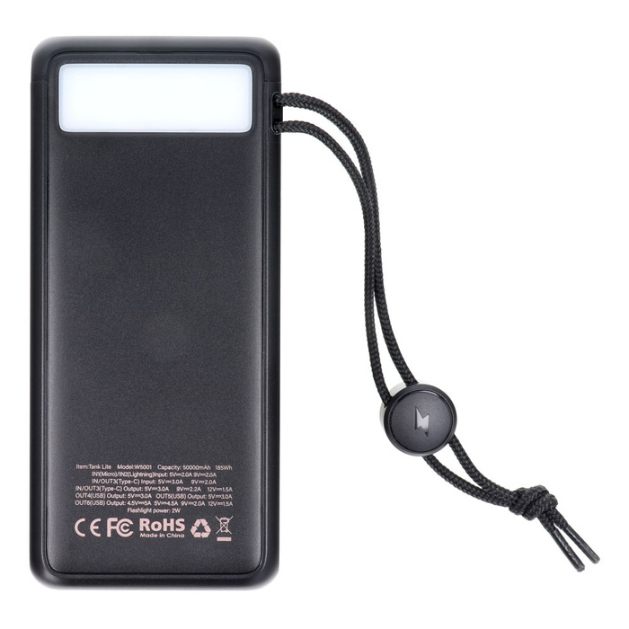 VEGER powerbank 50000 mAh PD QC3.0 5A 22,5W Tank Lite (W5001) czarny