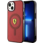 Etui Ferrari FEHMP14SURKR iPhone 14 6,1" czerwony/red hardcase Translucent Magsafe Case