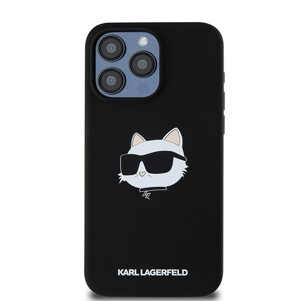 Etui Karl Lagerfeld KLHMP15XSCHPPLK iPhone 15 Pro Max 6.7" czarny/black hardcase Silicone Choupette Head MagSafe