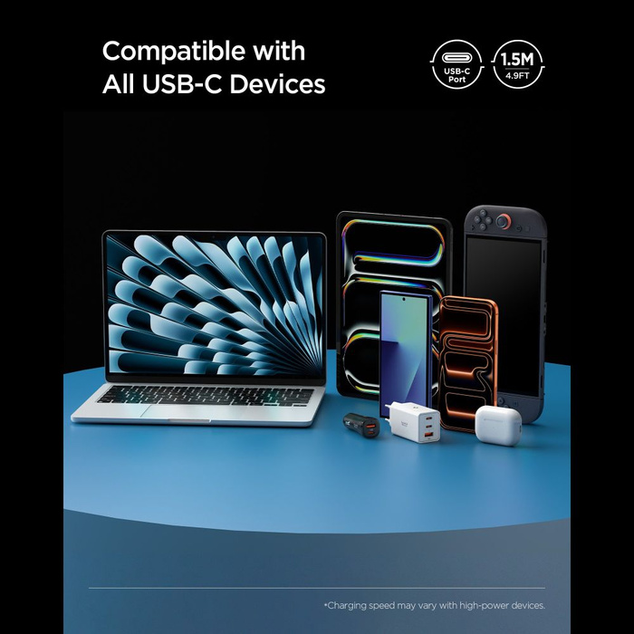 KABEL USB-C SPIGEN EB10015CC ESSENTIAL 100W 150CM CZARNY