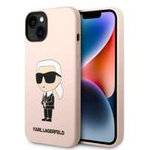 Etui Karl Lagerfeld Klhmp14ssnikbcp Iphone 14 6,1" Hardcase Różowy/pink Silicone Ikonik Magsafe Case