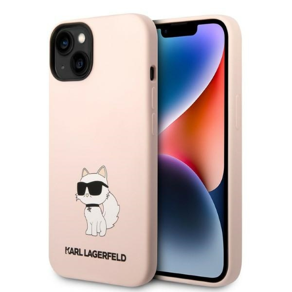 Etui Karl Lagerfeld Klhcp14ssnchbcp Iphone 14 6,1" Hardcase Różowy/pink Silicone Choupette Case