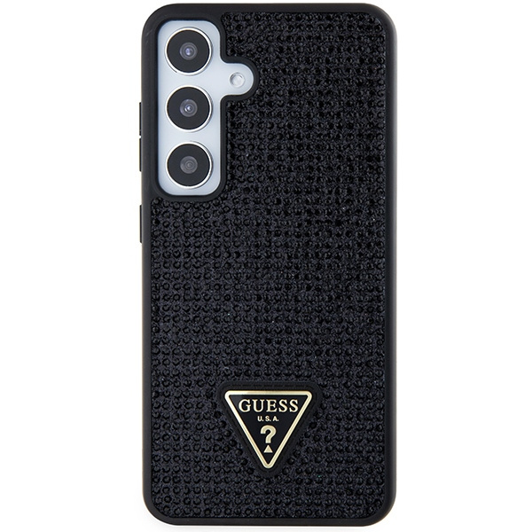 Etui Guess GUHCS24SHDGPPK S24 S921 czarny/black hardcase Rhinestone Triangle Case