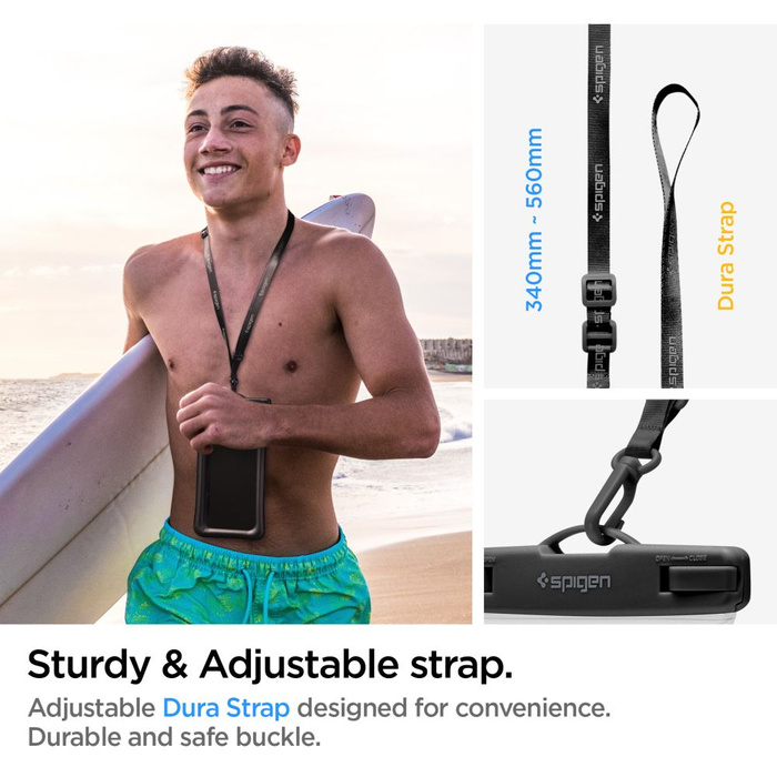 Etui Spigen A610 Wodoodporne Uniwersalne WATERPROOF FLOAT CASE 2-PACK BLACK