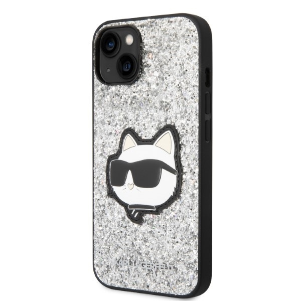 Etui Karl Lagerfeld Klhcp14mg2cps Iphone 14 Plus 6,7" Srebrny/silver Hardcase Glitter Choupette Patch Case