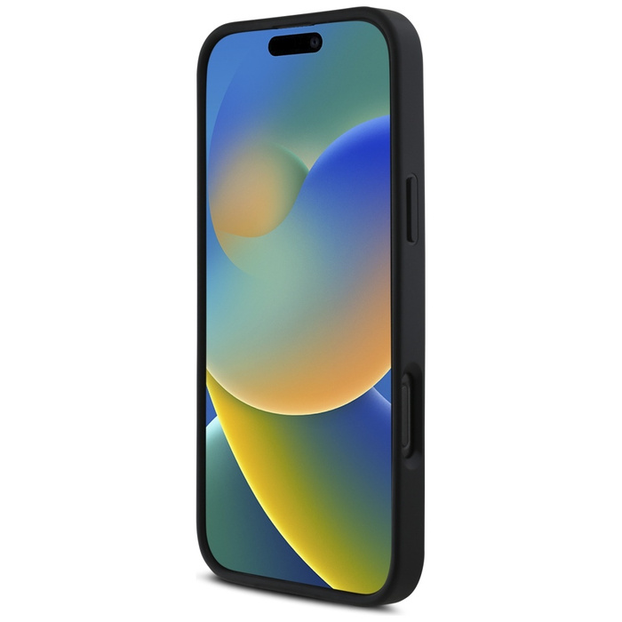 Etui Karl Lagerfeld HC 3D Rubber          Elongated Glitter do iPhone 16 Pro czarny