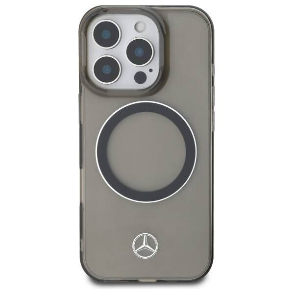 Etui Mercedes iPhone 16 Pro    6.3" czarny/black hardcase Silver Ring MagSafe