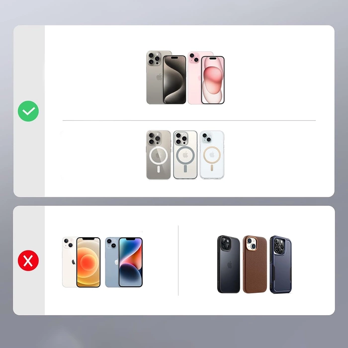 Portfel magnetyczny z funkcją podstawki do iPhone MagSafe, Ugreen LP836, skórzany (czarny)