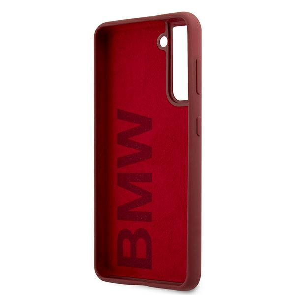Etui BMW Samsung Galaxy S21 Silicone Signature Logo BMHCS21SSLBLRE Czerwony Hardcase