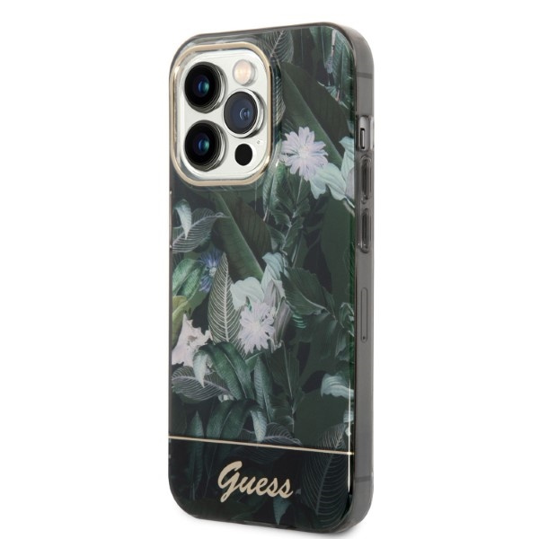 Etui GUESS Apple iPhone 14 Pro Jungle Collection Zielony Hardcase