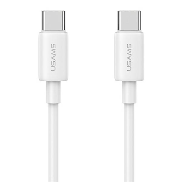 USAMS Kabel USB-C na USB-C 60W 1m Fast Charging YD Series biały/white SJ711USB02 (US-SJ711)