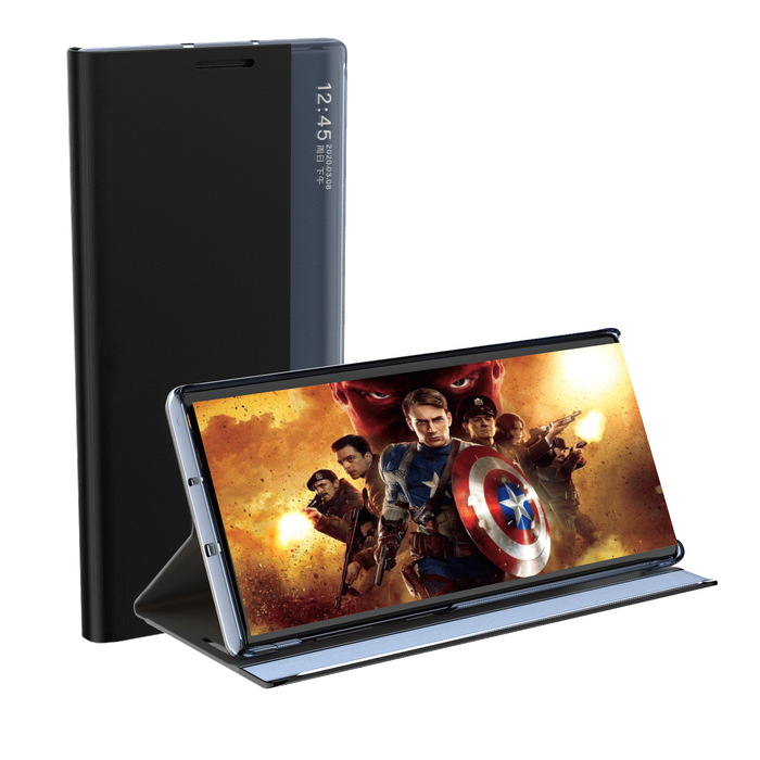 Etui New Sleep Case Etui Do Samsung Galaxy S23 Pokrowiec Z Klapką Podstawka Czarne Case