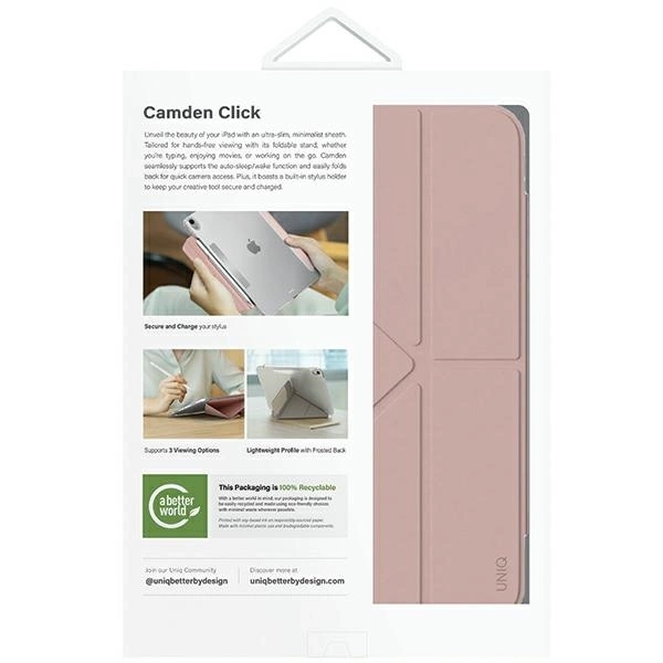 Etui UNIQ Camden Click na iPad Air 11" 2024 - różowe