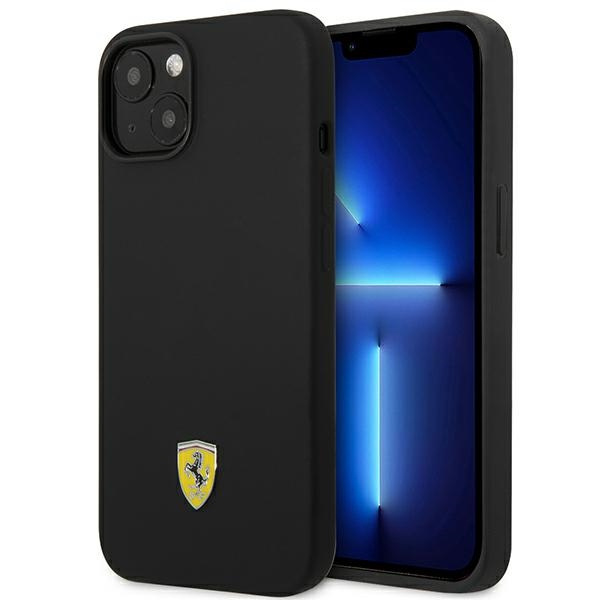 Etui Ferrari FEHCP14MSIBBK iPhone 14 Plus 6,7" czarny/black hardcase Silicone Metal Logo