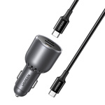 Ładowarka samochodowa UGREEN EC705 USB + 2x USB-C 130W + kabel 1m 5A