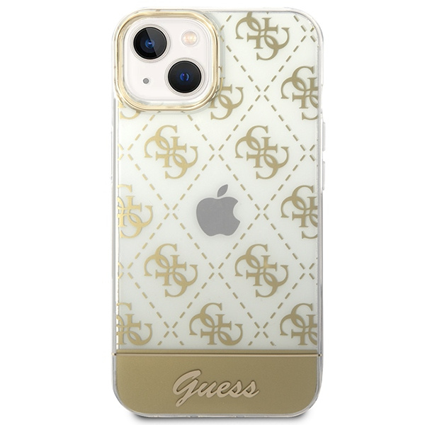 Etui GUESS Apple iPhone 14 Plus 4G Pattern Script Złoty Hardcase