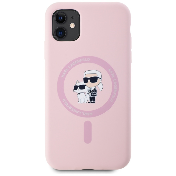 Etui Karl Lagerfeld Silicone             Karl&Choupette MagSafe do iPhone 11 różowy