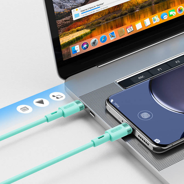 Joyroom kabel przewód USB Typ C - USB Typ C PD 60W 1,2m zielony (S-1230N9)