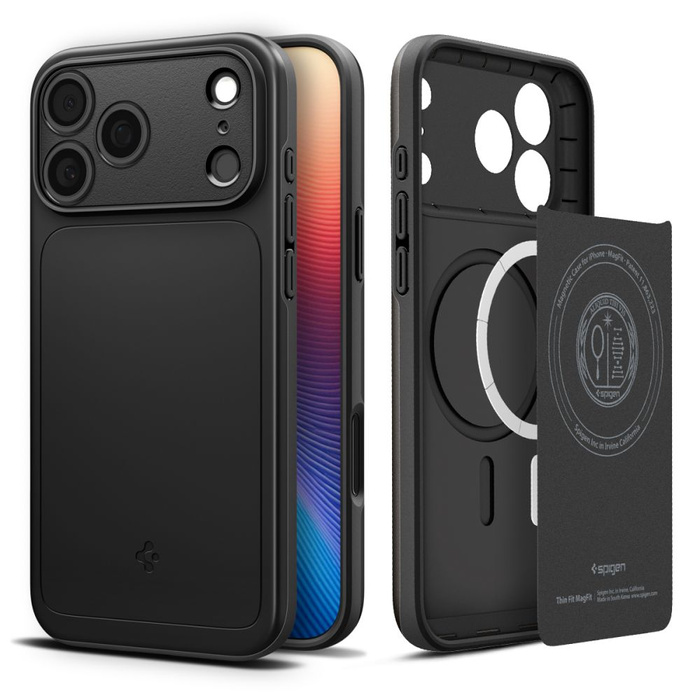 ETUI SPIGEN IPHONE 17 PRO THIN FIT MAG MAGSAFE CZARNE