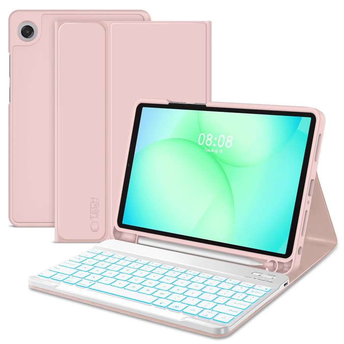 TECH-PROTECT SC PEN + KEYBOARD GALAXY TAB A9+ / A11+ PLUS 11.0 X210 / X215 / X216 / X230 / X235 / X236 PINK