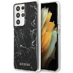 Guess GUHCS21LPCUMABK S21 Ultra G998czarny/black hardcase Marble