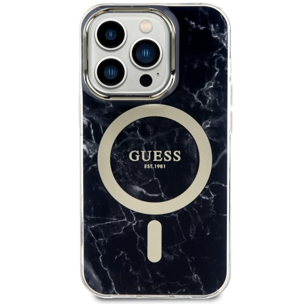 Etui Guess GUHMP14XPCUMAK iPhone 14 Pro Max 6.7" czarny/black hardcase Marble MagSafe Case