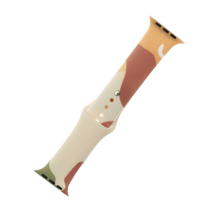 Strap Moro opaska do Apple Watch 7 / 6 / SE / 5 / 4 / 3 / 2 (41mm / 40mm / 38mm) silikonowy pasek bransoletka do zegarka wzór 1