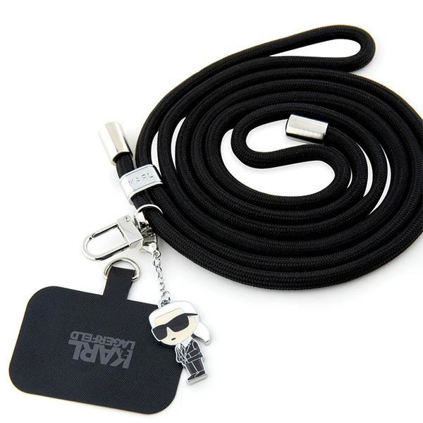 Pasek Karl Lagerfeld KLUCNMSCKIK Universal CBDY Cord pasek czarny/black