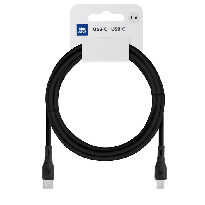 Kabel USB C do USB C Blue Star 3A 60W ECO 1 m PJ73-13-3 czarny