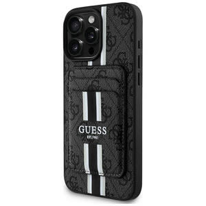 Etui Guess 4G Stripes z portfelem         Magsafe do iPhone 16 Pro Max czarny