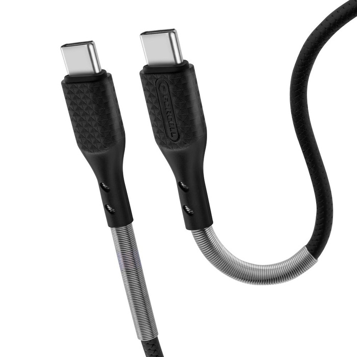 Kabel USB C do USB C Forcell F-Energy QC4.0 PD 5A 100W Carbon 1 m CB-04C czarny