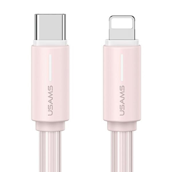 USAMS Kabel USB-C/Lightning 1m SJ735 30W różowy/pink YU Series SJ735USB04 (US-SJ735)