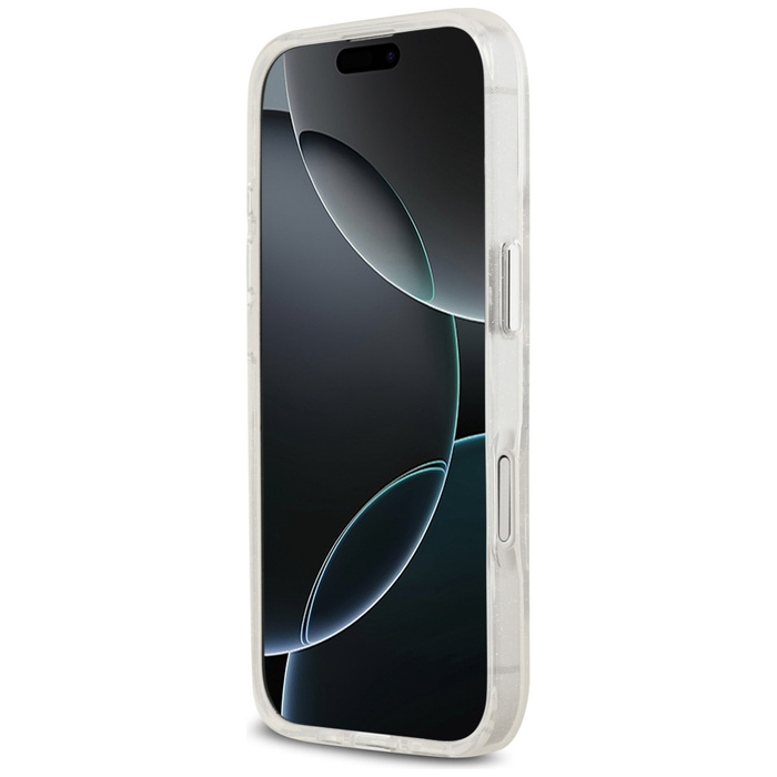 Etui Karl Lagerfeld IML Glitter Karl &   Choupette Sketch Logo MagSafe do iPhone 17 przezroczysty