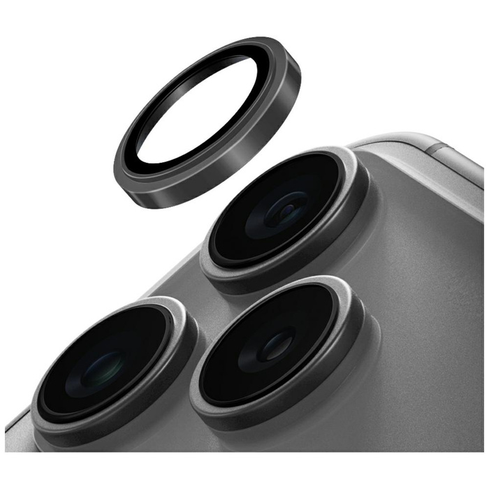 Szkło na obiektyw aparatu UNIQ Optix     Prime Camera Lens Protector do iPhone 17 Pro / iPhone 17 Pro Max z aplikatorem szary