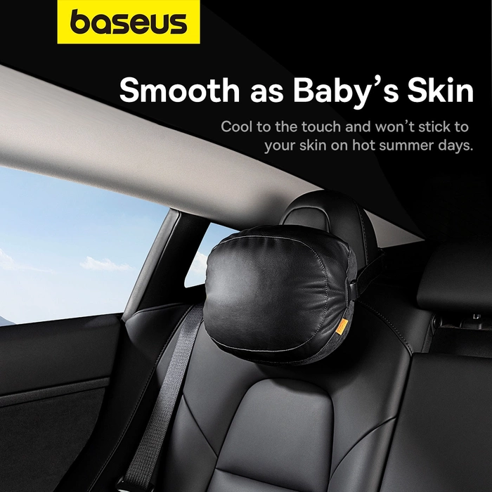Poduszka na zagłówek samochodowy Baseus Comfort Ride obustronna (czarny)