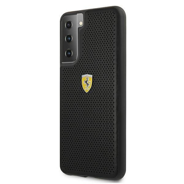 Etui FERRARI Samsung Galaxy S21 Plus G996 On Track Perforated FESPEHCS21MBK Czarny Hardcase