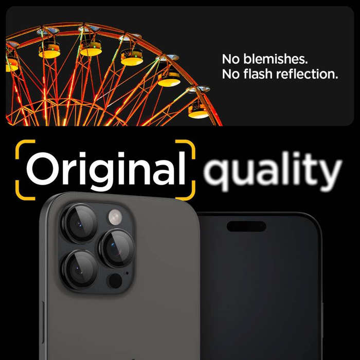 OSŁONA APARATU SPIGEN IPHONE 14 PRO / MAX / 15 PRO / MAX / 16 PRO / MAX / 17 PRO / MAX OPTIK.TR ”EZ FIT” 2-PACK BLACK